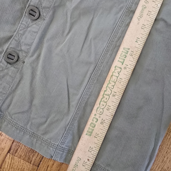 Eddie Bauer Womens Button Front Skirt Size 16 Green Knee Length Outdoor - Picture 7 of 8